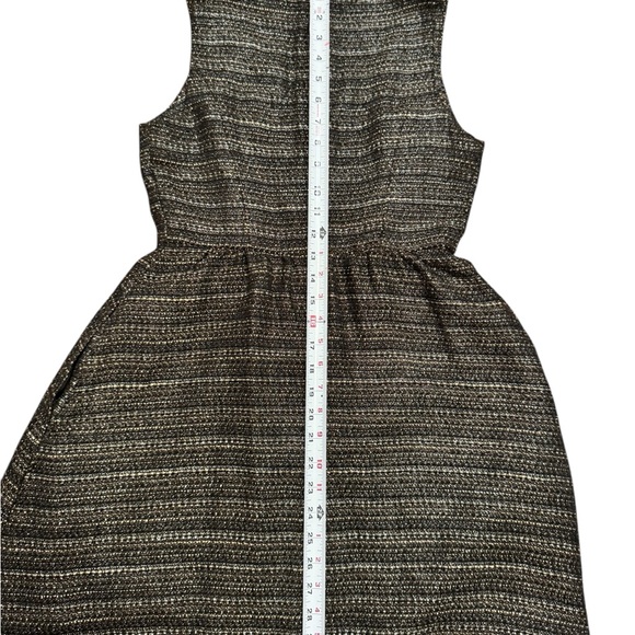 Anthropologie MOULINETTE SOEURS Black Silver Sleeveless Tweed Dress in Sz 4 P - Picture 9 of 9